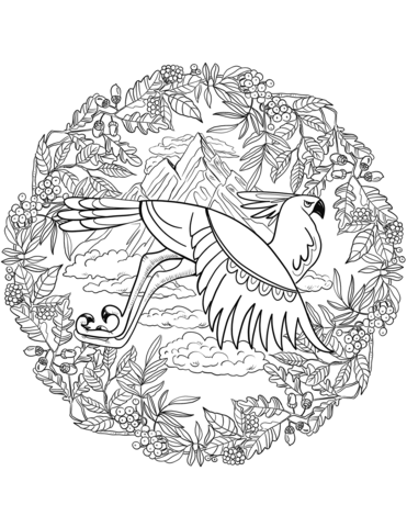 Eagle Mandala Coloring Page